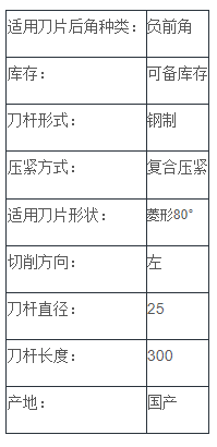 負前角內(nèi)孔車刀